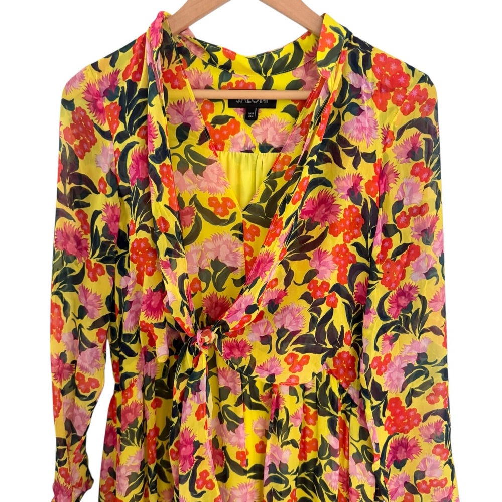 Saloni Alexia Azalea Silk Maxi Dress - Picture 8 of 14